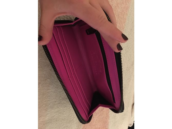 Portafoglio Marc by Marc Jacobs in pelle nero e rosa - vista 5