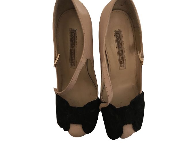 Buffalo London Absatzschuhe Schwarz Weiß Leder - Ansicht 2