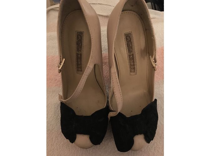 Buffalo London Absatzschuhe Schwarz Weiß Leder - Ansicht 4