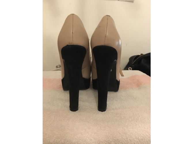 Buffalo London Absatzschuhe Schwarz Weiß Leder - Ansicht 5