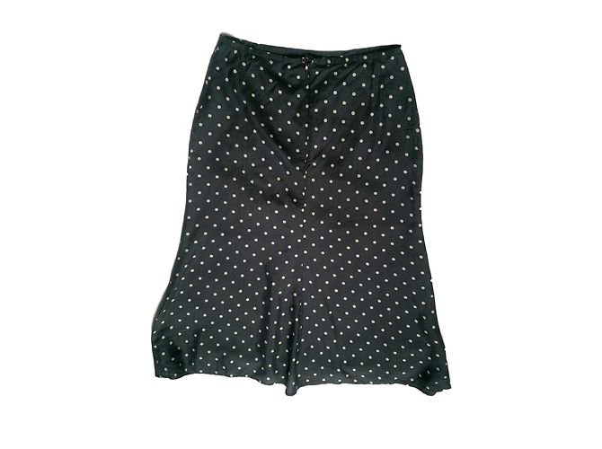 Falda Midi de Seda Isabel Marant Azul Beige - vista 2