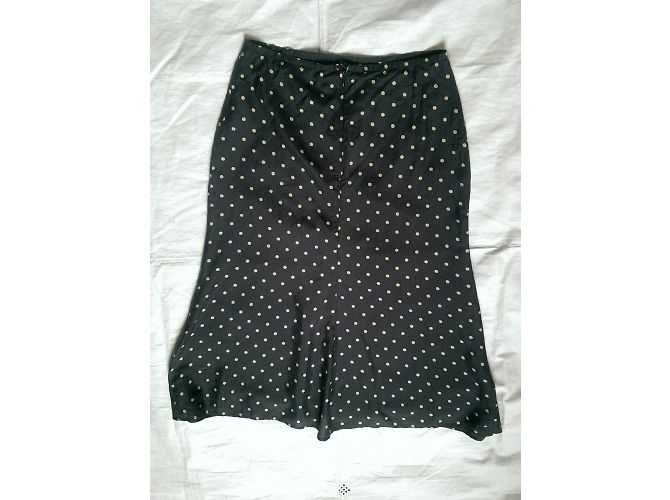 Falda Midi de Seda Isabel Marant Azul Beige - vista 3
