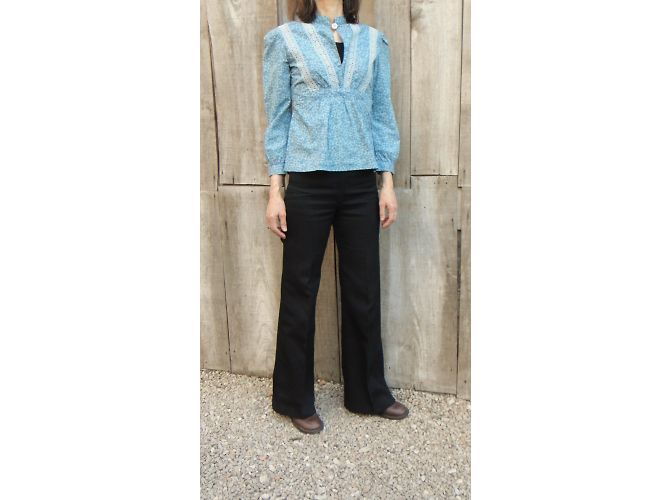 Camicetta Marc Jacobs in cotone blu ricamato - vista 3