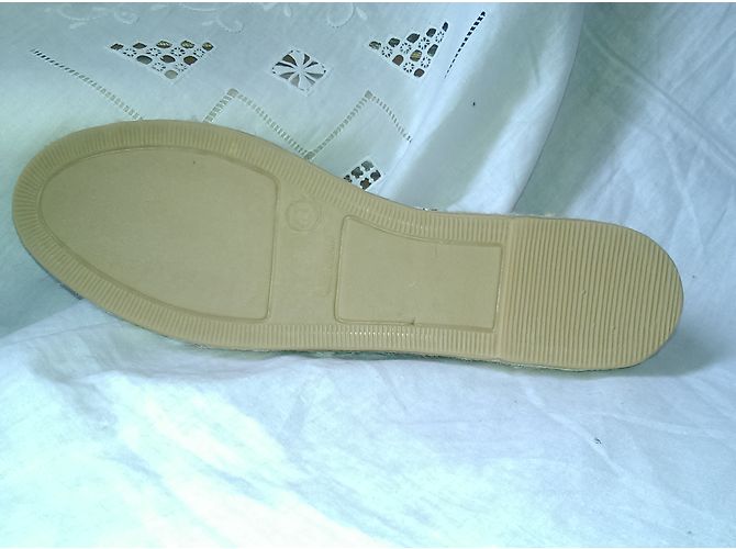 Autre Marque Espadrillas Ori & Occi in cotone bianco e pelle verde 41 - vista 5