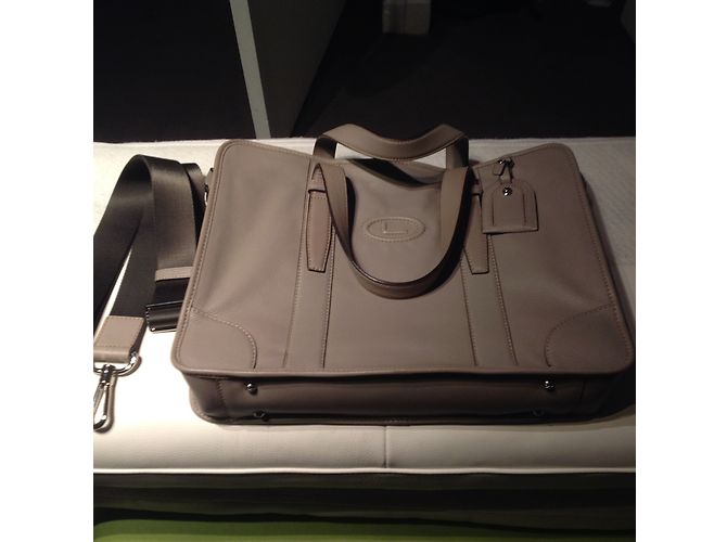 Lancel Porte-documents en cuir gris - vue 4