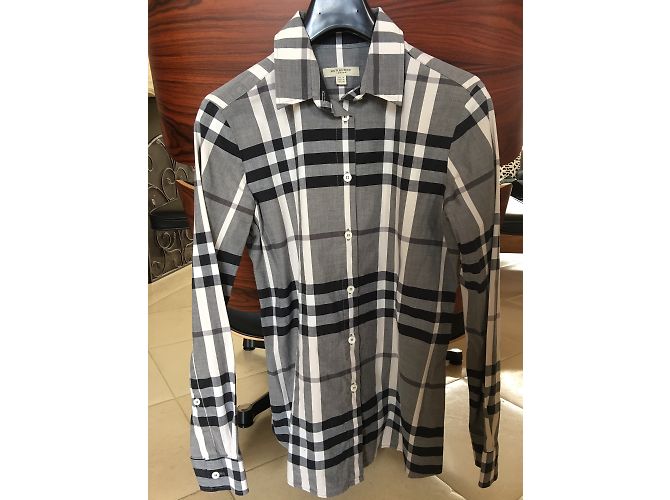 Camisa Burberry Tartán Gris de Algodón - vista 3