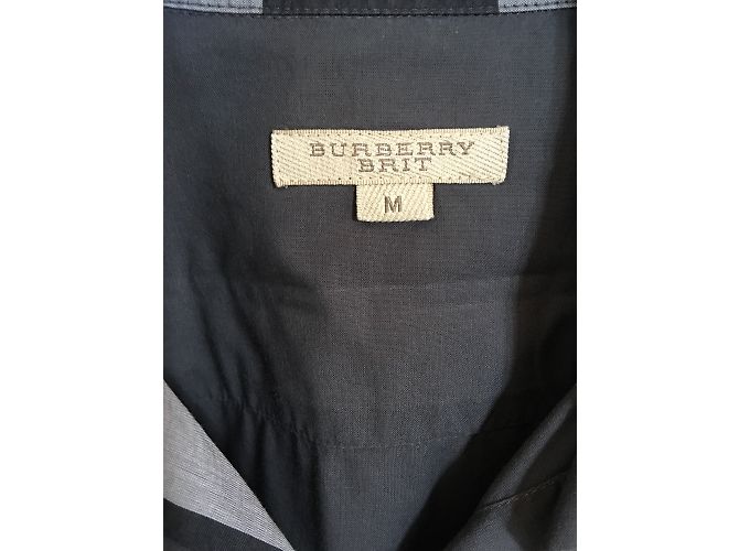 Camisa Burberry Brit Tartán Gris Algodón - vista 3