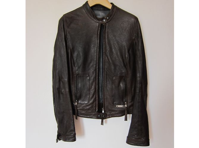 Autre Marque Martinaesse Lederjacke Schokoladenbraun - Ansicht 3