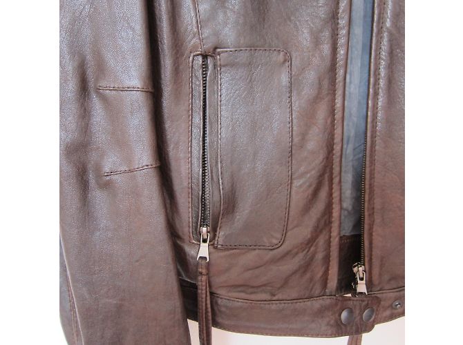 Autre Marque Martinaesse Lederjacke Schokoladenbraun - Ansicht 6