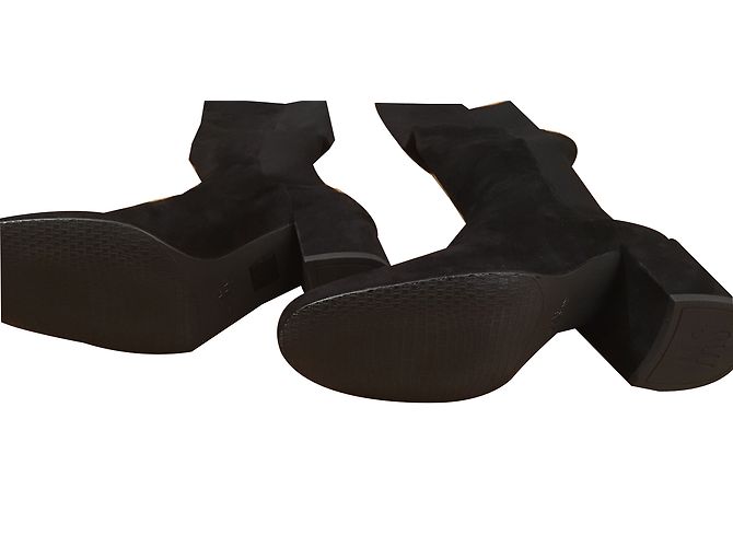 Botas altas de ante negro Stuart Weitzman - vista 2