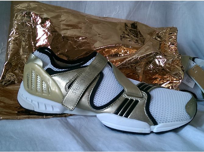 Stella Mc Cartney Sneakers Stella McCartney in pelle bianca e oro Nero Bianco D'oro - vista 11