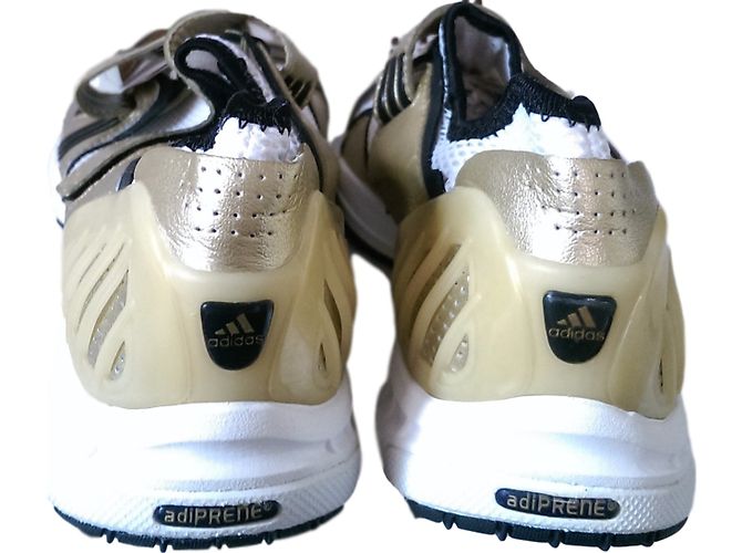 Stella Mc Cartney Sneakers Stella McCartney in pelle bianca e oro Nero Bianco D'oro - vista 2