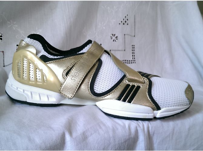 Stella Mc Cartney Sneakers Stella McCartney in pelle bianca e oro Nero Bianco D'oro - vista 4