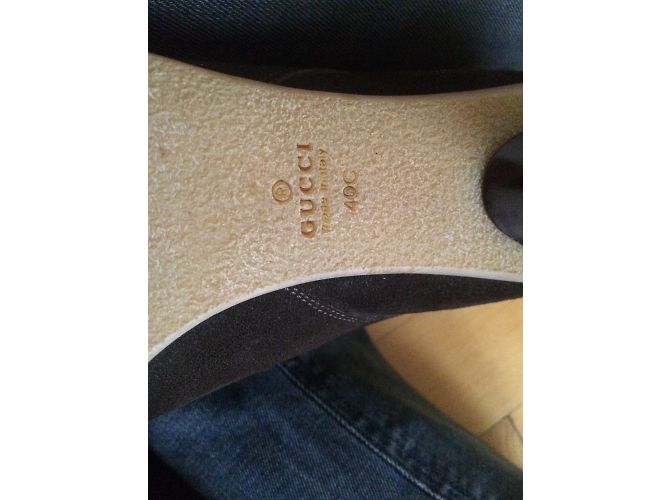 Stivaletti Gucci in vitello velluto marrone IT 40 - vista 5