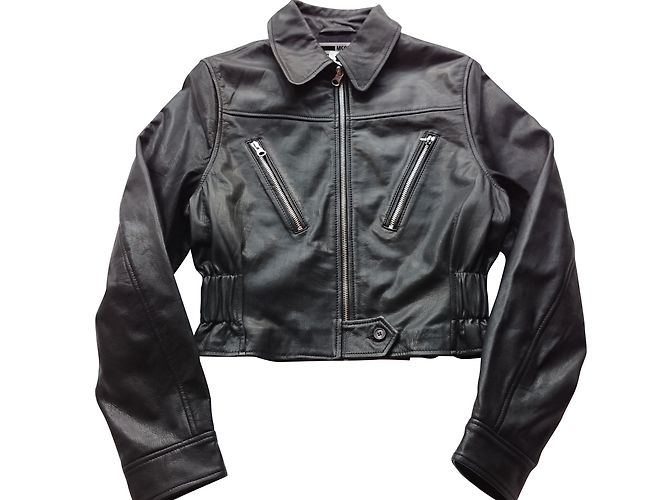 Lederjacke Alexander McQueen, Größe IT 38 Schwarz - Ansicht 3