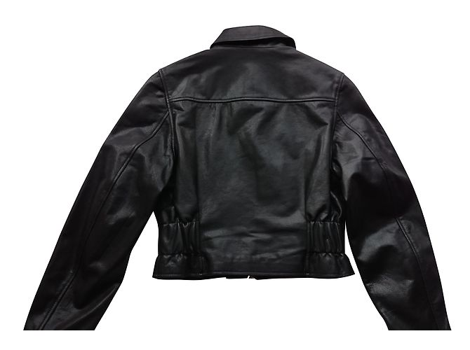 Lederjacke Alexander McQueen, Größe IT 38 Schwarz - Ansicht 4