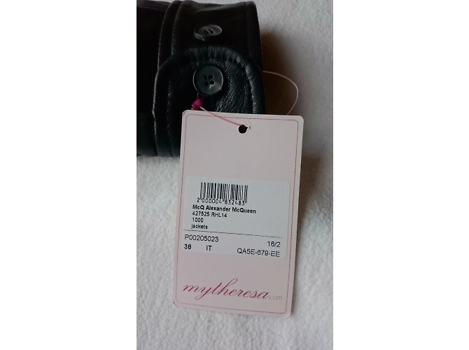 Lederjacke Alexander McQueen, Größe IT 38 Schwarz - Ansicht 8