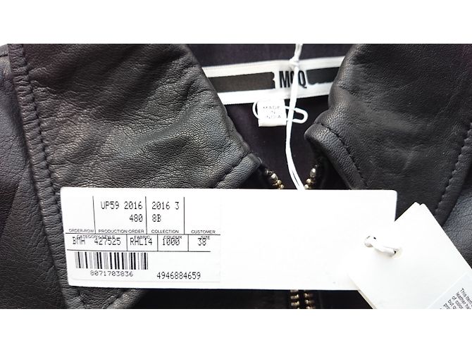 Lederjacke Alexander McQueen, Größe IT 38 Schwarz - Ansicht 9