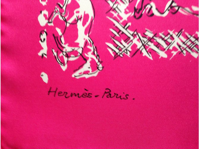 Hermès Cachecol Rosa - vista 3