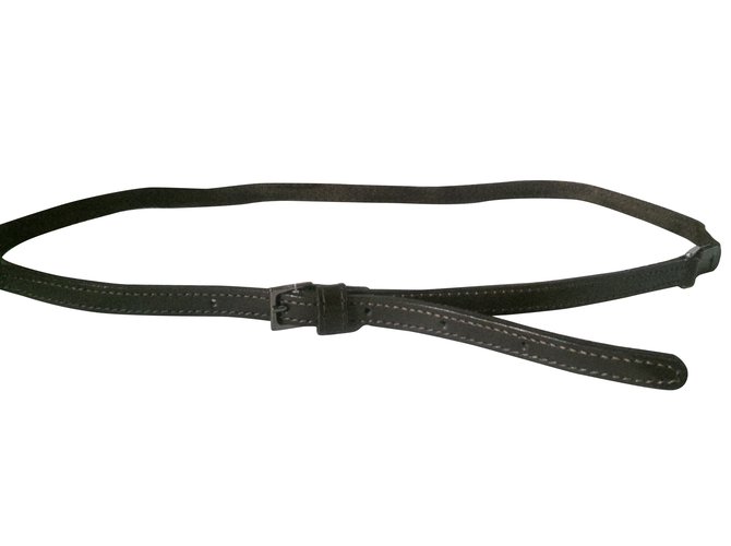 Max Mara Gürtel Braun Leder und Polyamid 85cm - Ansicht 2