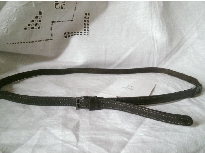 Max Mara Gürtel Braun Leder und Polyamid 85cm - Ansicht 3