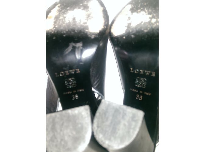Décolleté Loewe in pelle nera e argento 38 Nero - vista 9