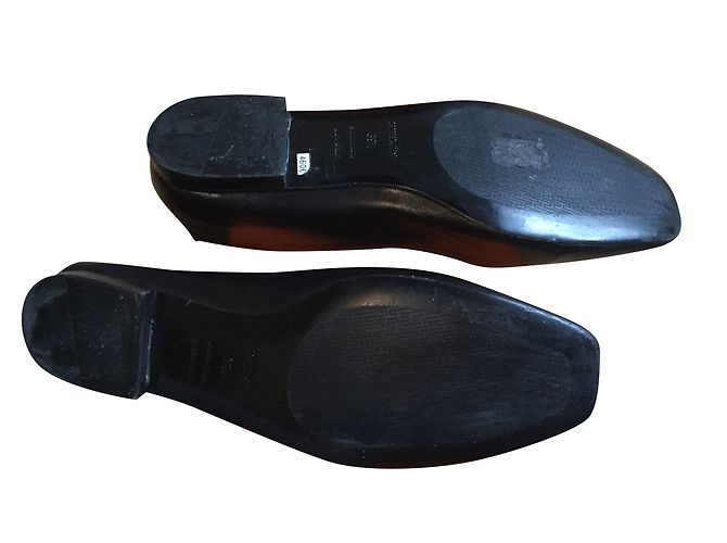 Hermès Holly weiche Lederschuhe Schwarz - Ansicht 2