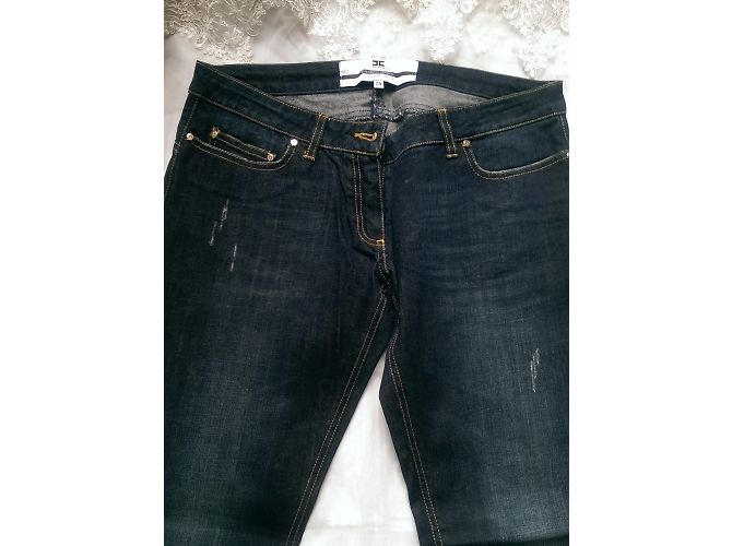 Vaqueros azules Elisabetta Franchi 5 bolsillos - vista 3
