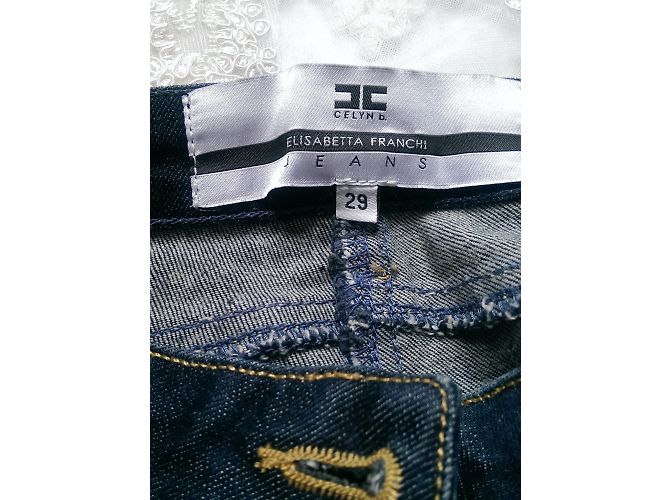 Vaqueros azules Elisabetta Franchi 5 bolsillos - vista 4