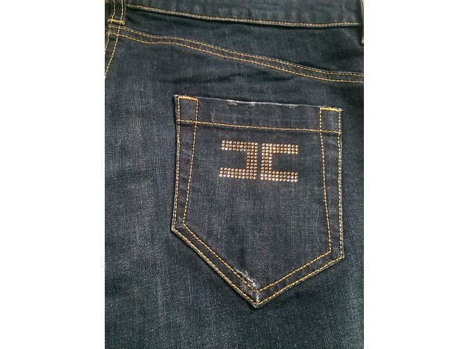 Vaqueros azules Elisabetta Franchi 5 bolsillos - vista 5