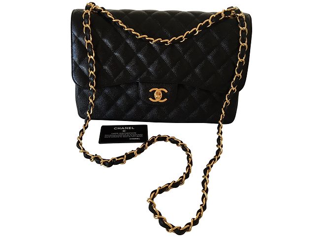 Timeless CHANEL Caviale JUMBO classico senza tempo, foderato Nero - vista 2