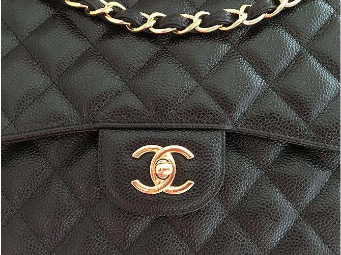 Timeless CHANEL Caviale JUMBO classico senza tempo, foderato Nero - vista 4