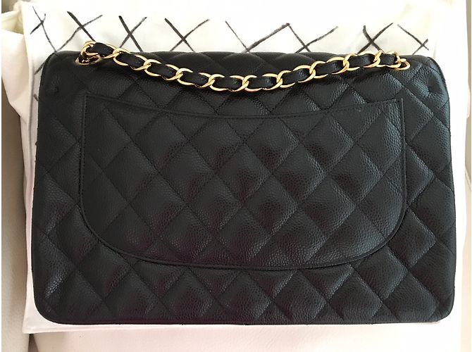 Timeless CHANEL Caviale JUMBO classico senza tempo, foderato Nero - vista 9
