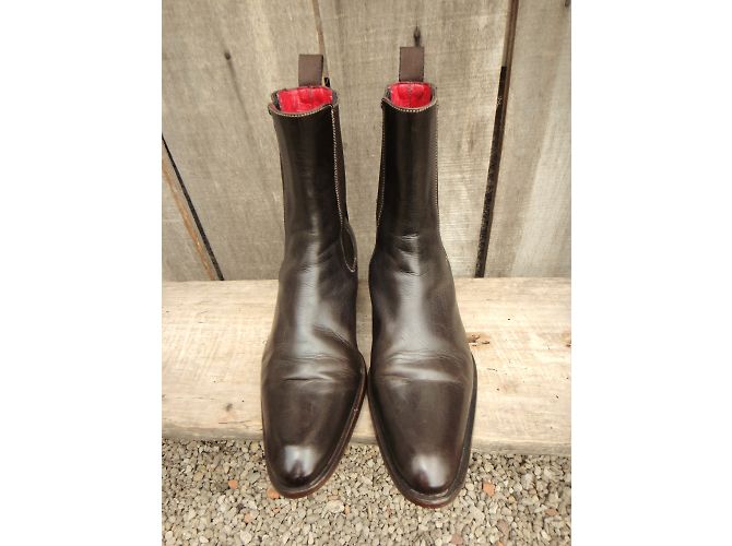 Botines Chelsea Santoni de cuero marrón oscuro - vista 5