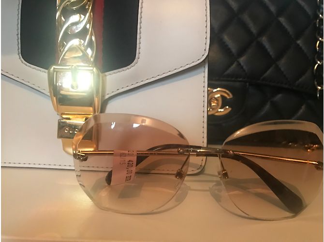 Chanel Occhiali da sole D'oro - vista 3