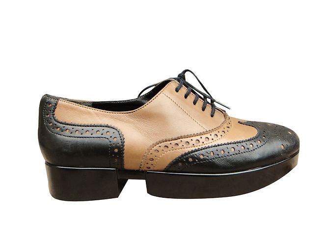 Robert Clergerie Richlieu Scarpe stringate in pelle Caramello - vista 2