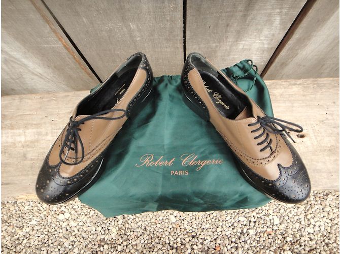 Robert Clergerie Richlieu Scarpe stringate in pelle Caramello - vista 4