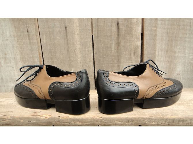 Robert Clergerie Richlieu Scarpe stringate in pelle Caramello - vista 7