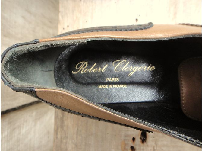 Robert Clergerie Richlieu Scarpe stringate in pelle Caramello - vista 9