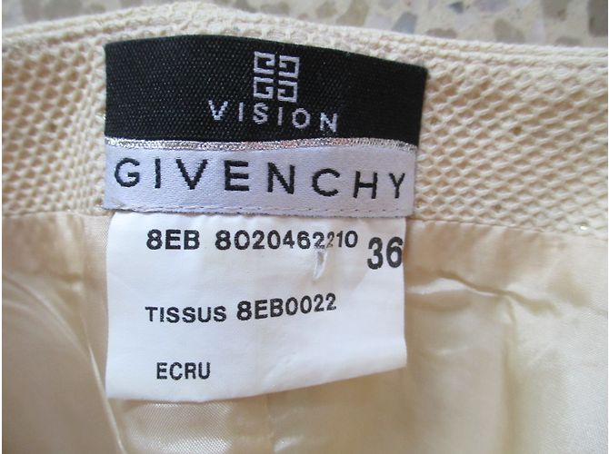 Givenchy Trägerloses Kleid mit Fransen und Goldpunkten Baumwolle Golden Aus weiß - Ansicht 4