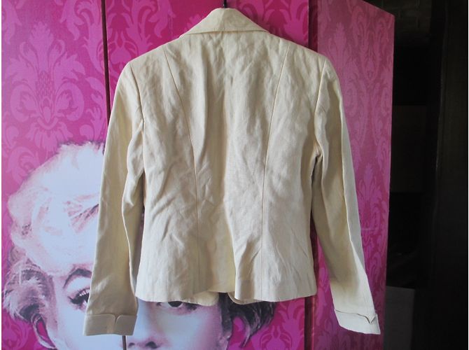 Chaqueta Ralph Lauren de lino beige - vista 3