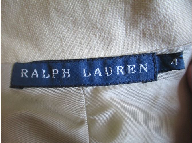 Chaqueta Ralph Lauren de lino beige - vista 4