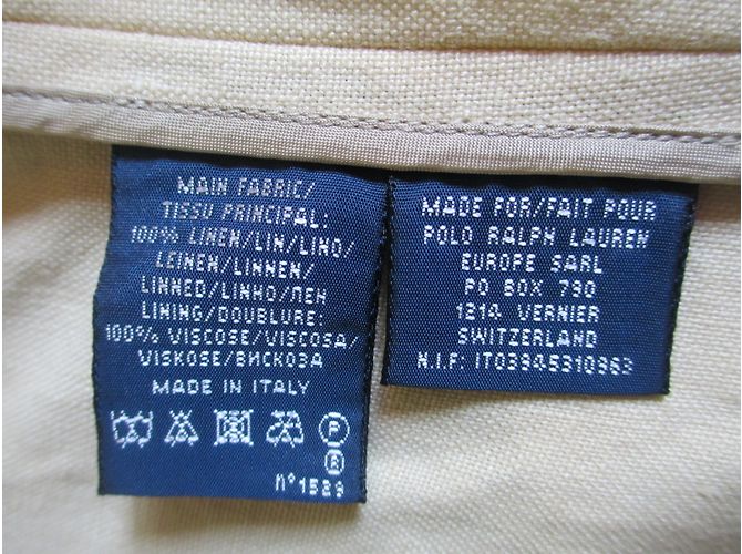 Chaqueta Ralph Lauren de lino beige - vista 5