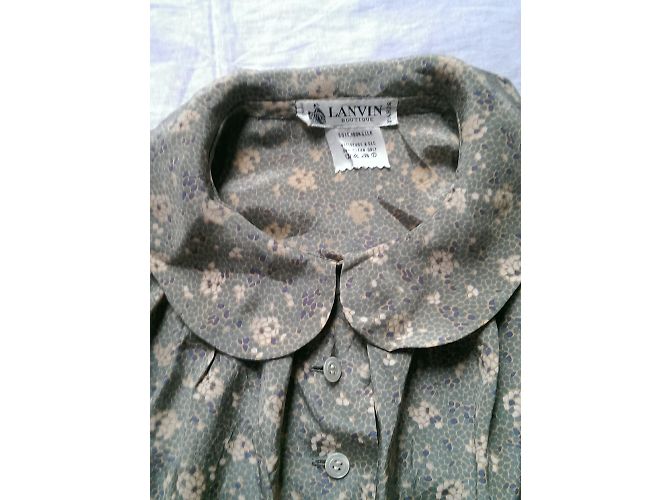 Blusa de seda estampada Lanvin verde y amarilla Multicolor Amarillo - vista 6