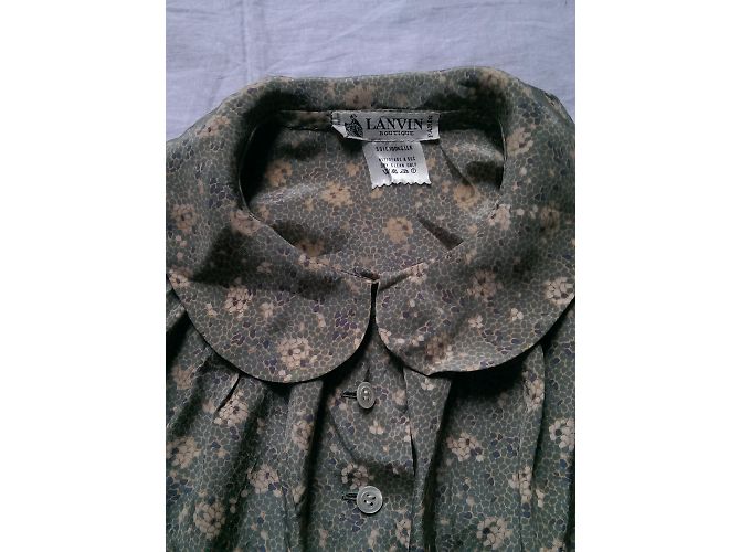 Blusa de seda estampada Lanvin verde y amarilla Multicolor Amarillo - vista 7