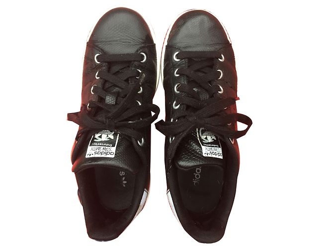 Zapatillas Adidas Stan Smith Rita Ora Negras de Cuero Negro - vista 2
