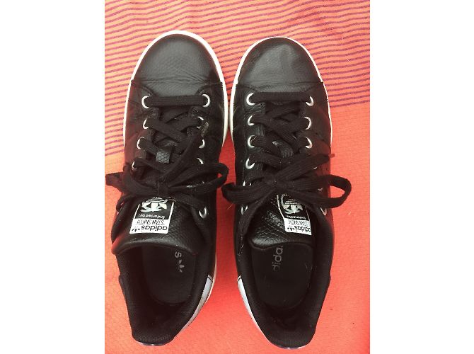 Zapatillas Adidas Stan Smith Rita Ora Negras de Cuero Negro - vista 5