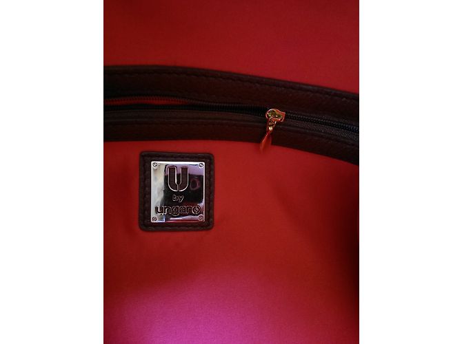 Borsa a mano Emanuel Ungaro in pelle marrone e rosa - vista 15