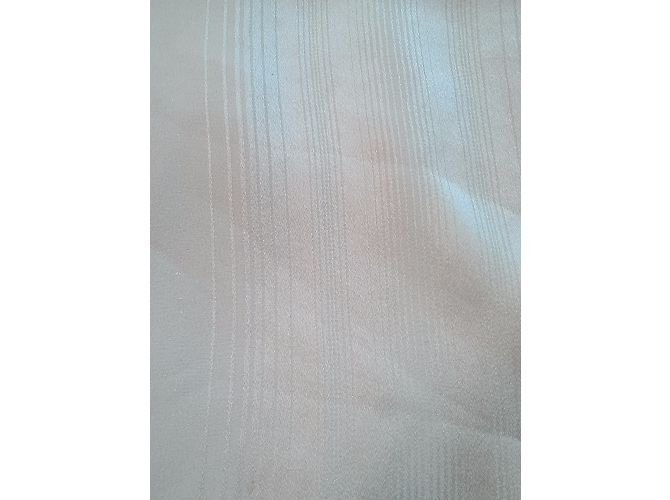 Sciarpa Christian Dior in seta bianca a righe sottili Bianco sporco - vista 3