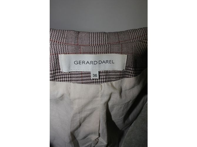 Chaqueta Gerard Darel Marrón de Algodón con Flores Bordadas Castaño - vista 4